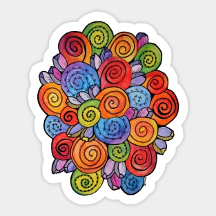 Rainbow Explosion Shells Sticker